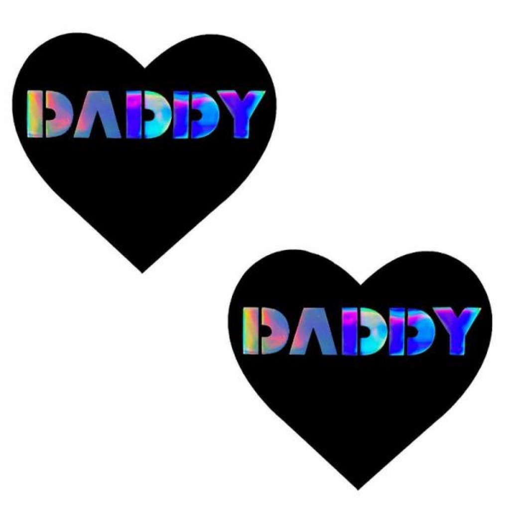 Neva Nude Pasty Daddy Heart Vinyl - Black