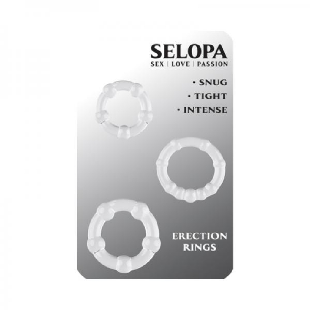 Selopa Erection Rings - Cock Ring Set in Clear