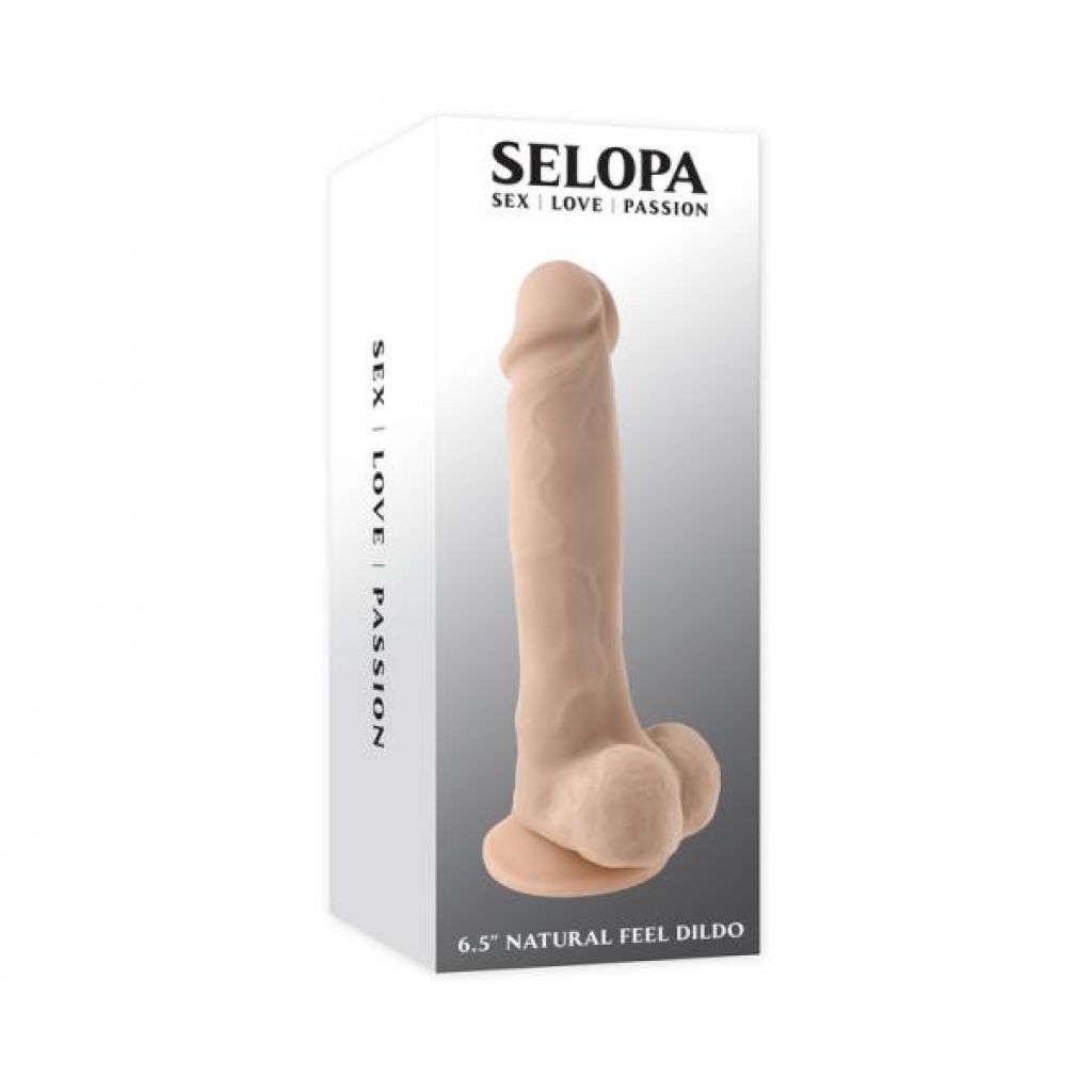 Selopa 6.5 In. Natural Feel Dildo - Light Beige