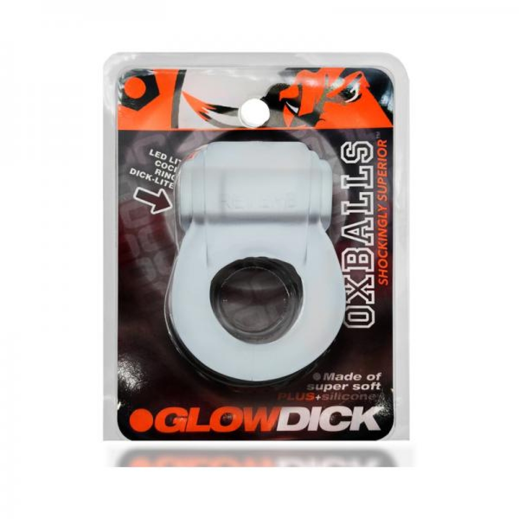 Glowdick Cockring with LED - Clear Ice