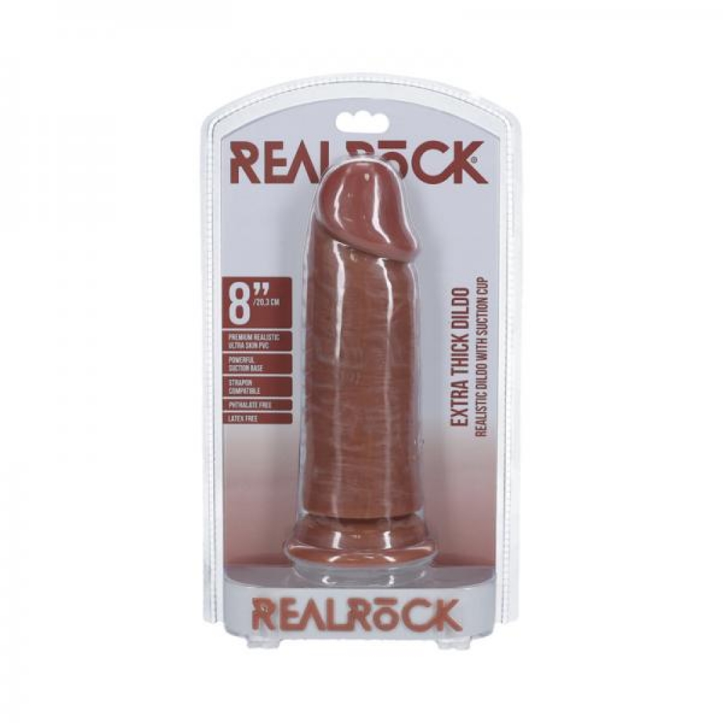 Realrock Extra Thick 8 In. Dildo Tan