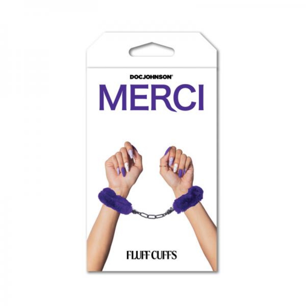 Merci Fluff Cuffs - Violet Purple