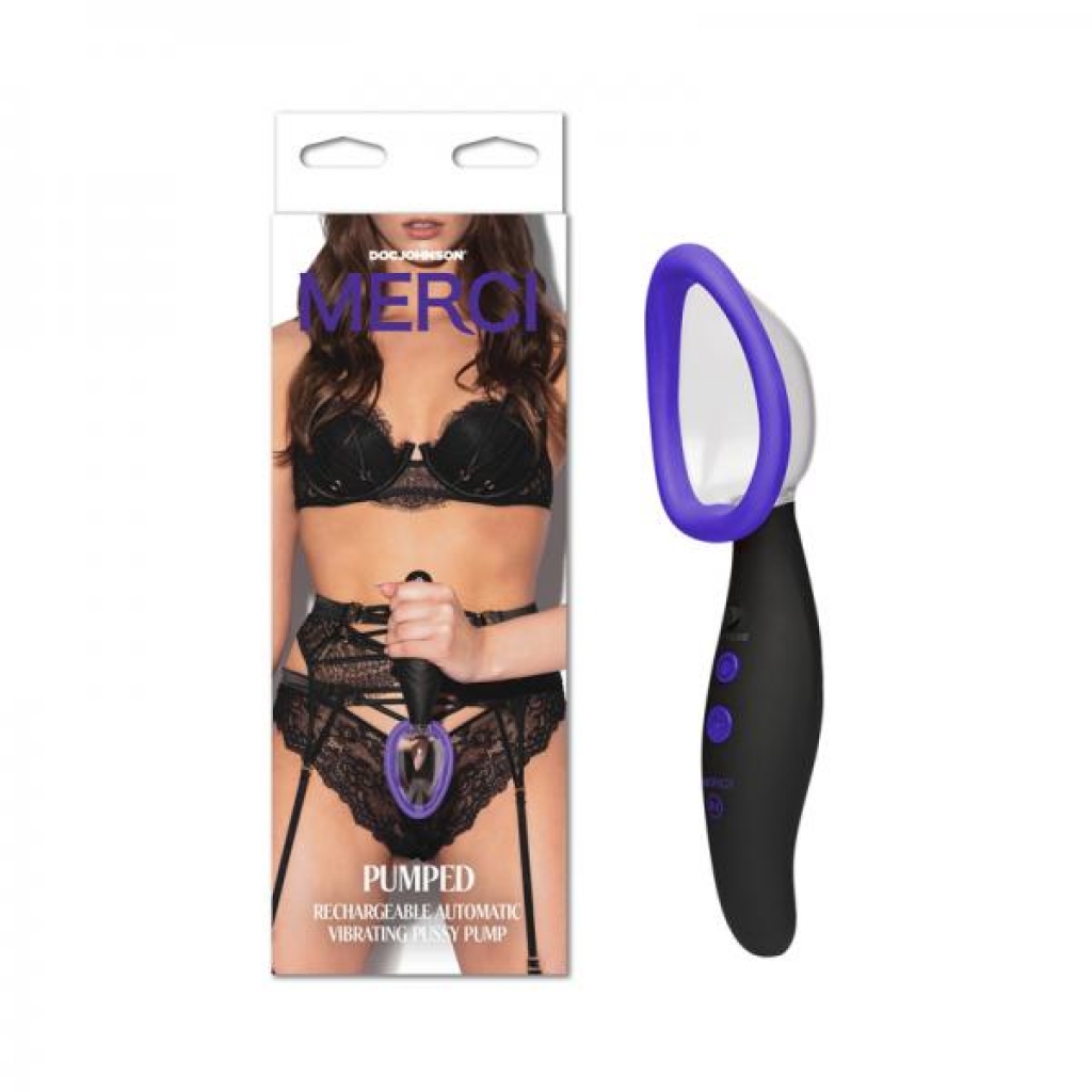 Merci Pumped Rechargeable Automatic Vibrating Pussy Pump - Advanced Pleasure Tool