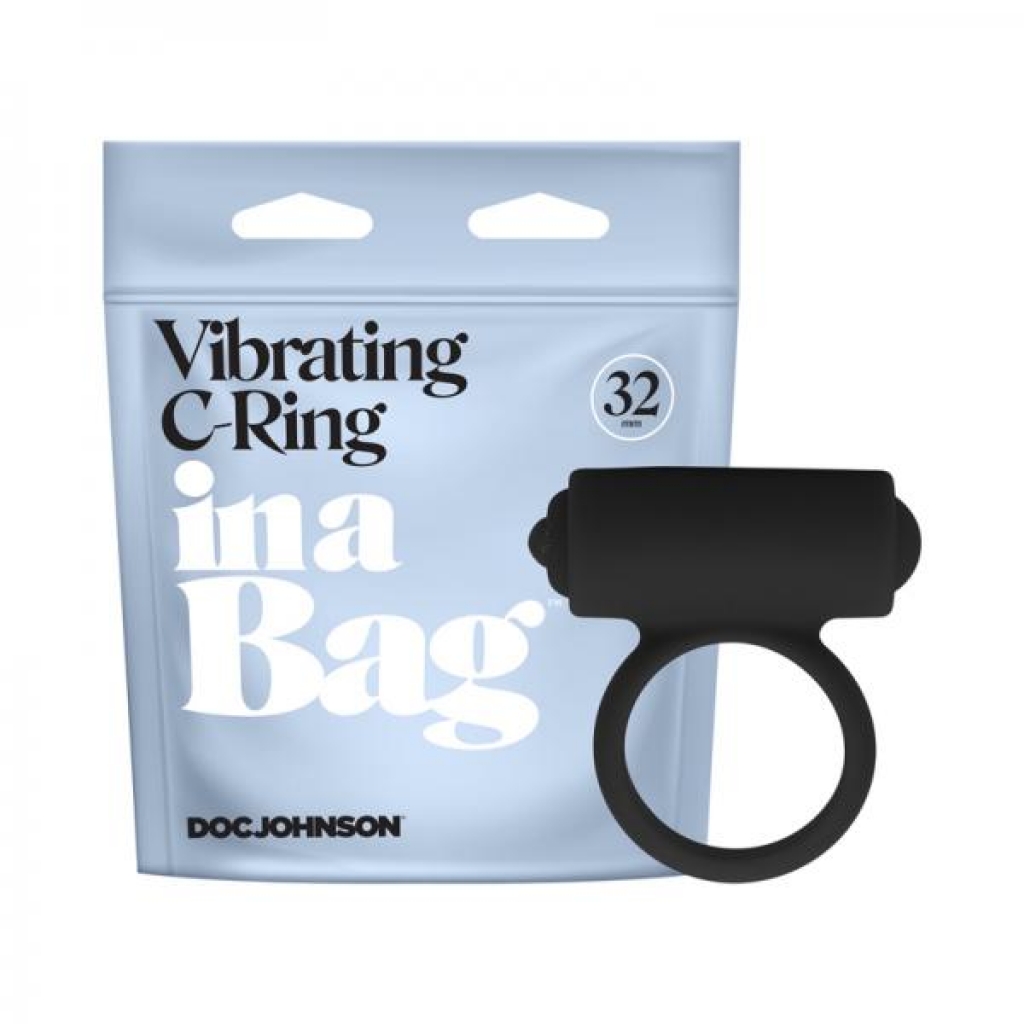 In A Bag Vibrating Cock Ring - Black