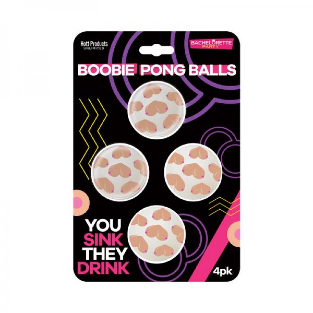 Boobie Beer Pong Balls - 4-Pack