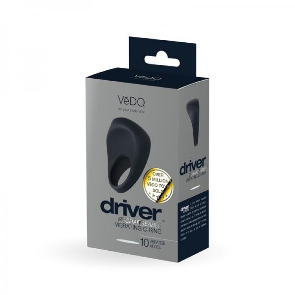 Vedo Driver Rechargeable Vibrating C-ring – Black