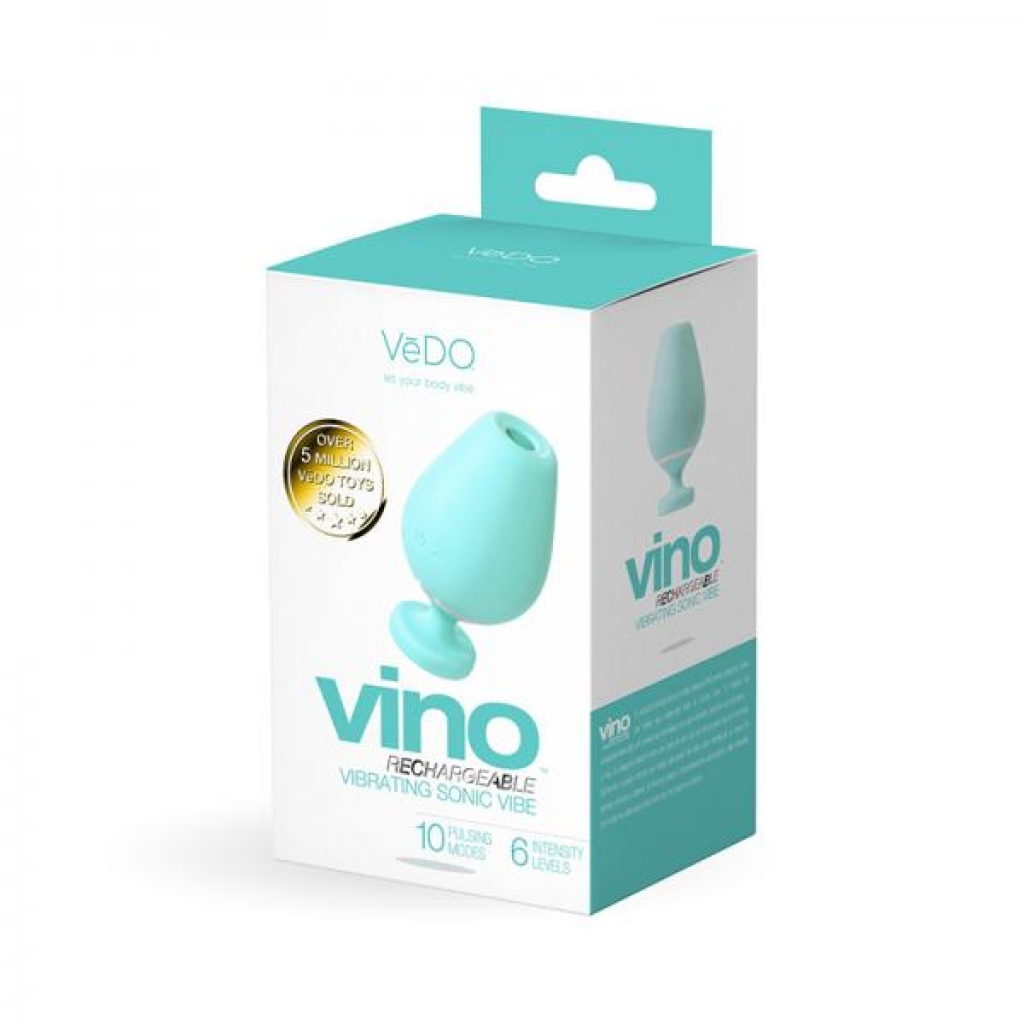 Vedo Vino Rechargeable Vibrating Sonic Vibe - Turquoise Teal