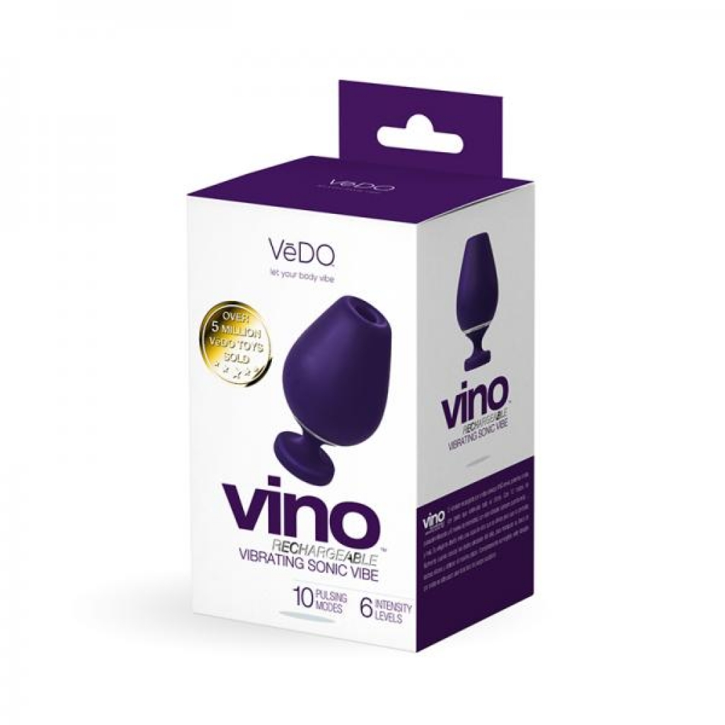 Vedo Vino Rechargeable Vibrating Sonic Vibe - Purple