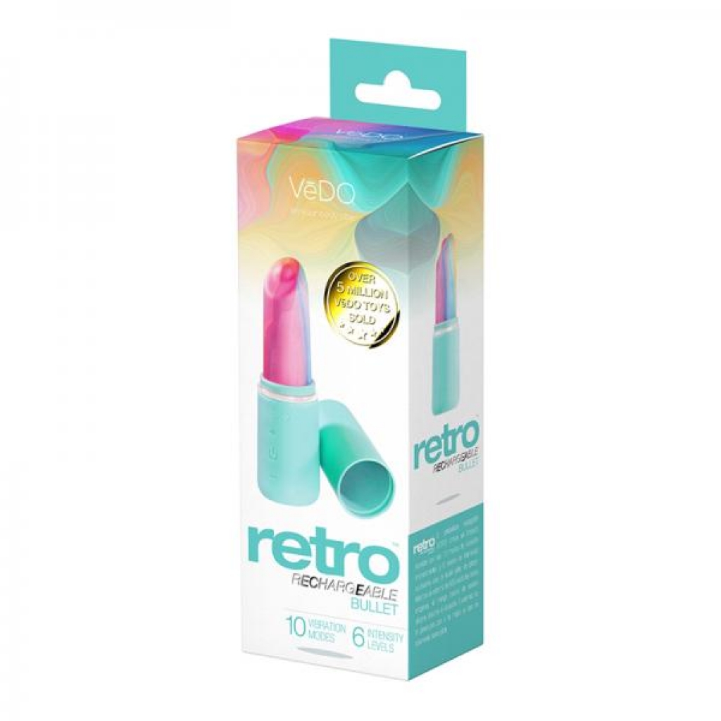 Vedo Retro Rechargeable Bullet - Turquoise Teal