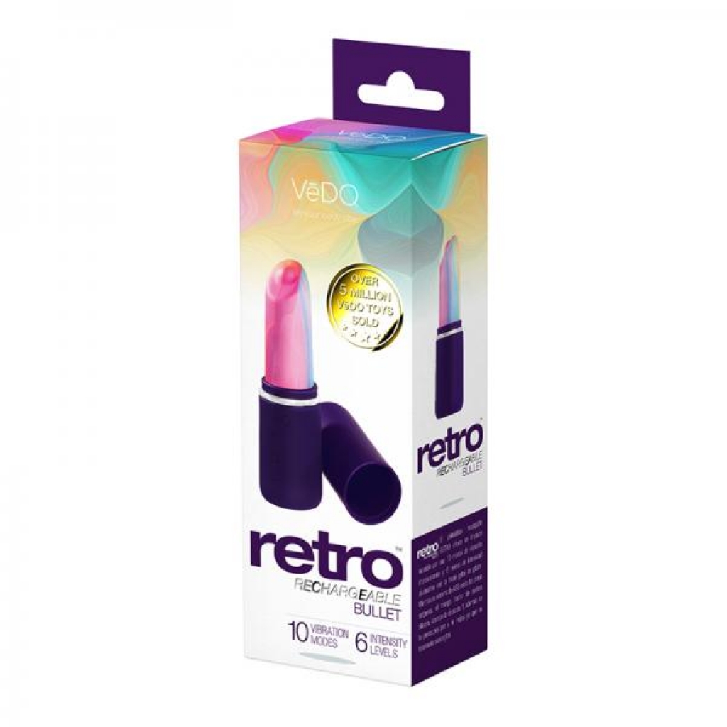 Vedo Retro Rechargeable Bullet Vibrator - Purple