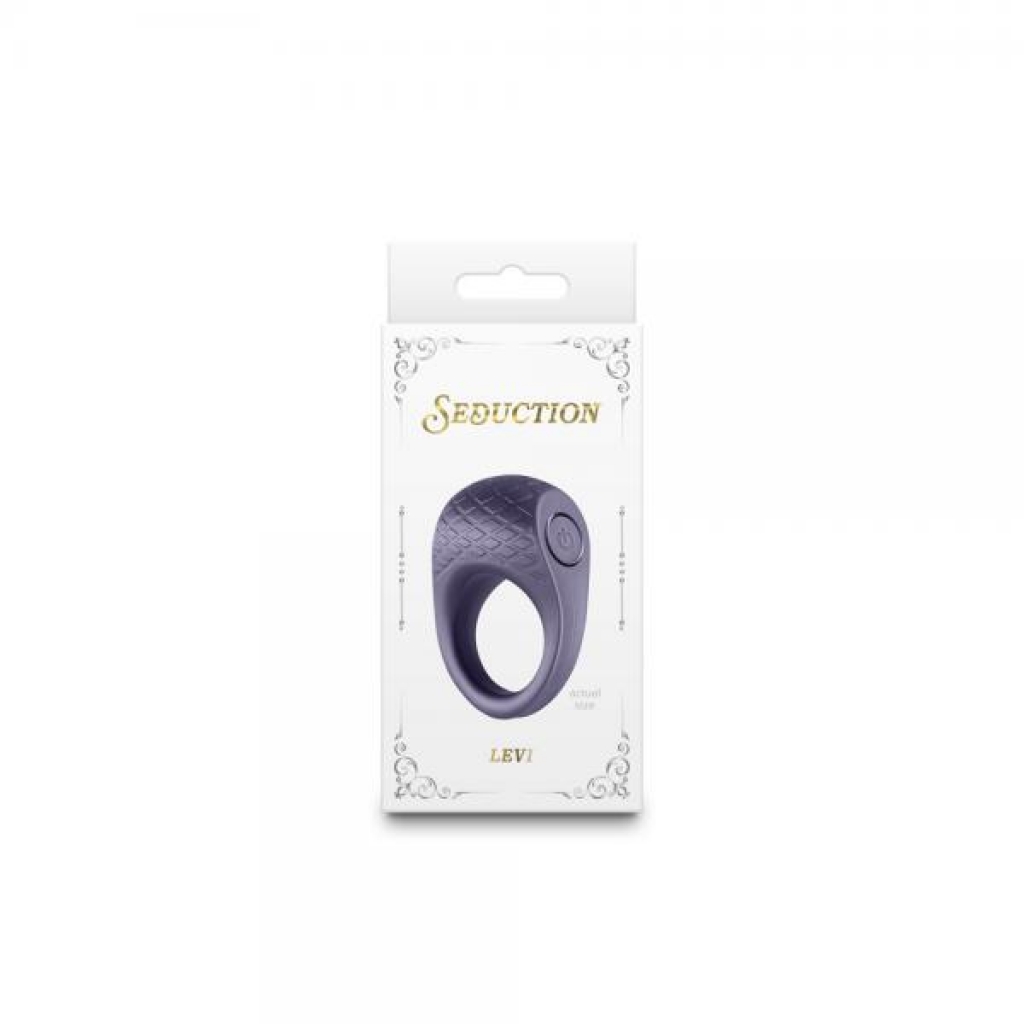 Seduction Levi Vibrating Cock Ring - Metallic Gray Smoke