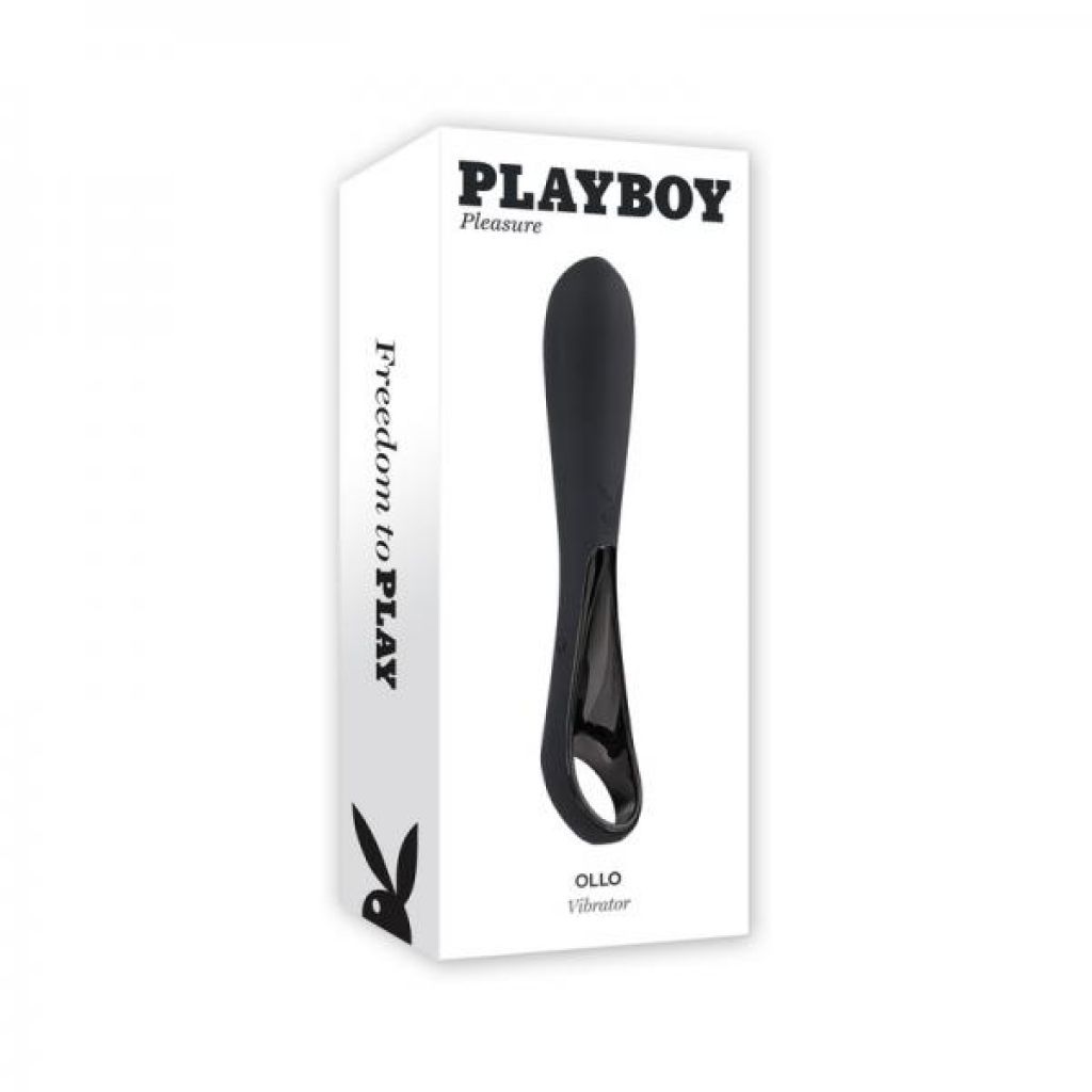 Playboy Ollo Rechargeable Silicone Vibrator - Black