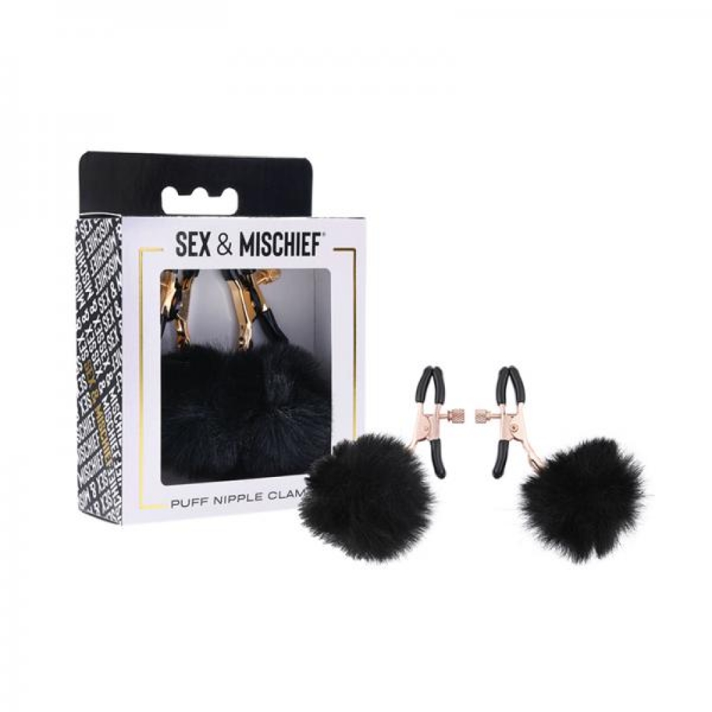 Sportsheets Sex & Mischief Puff Nipple Clamps Black