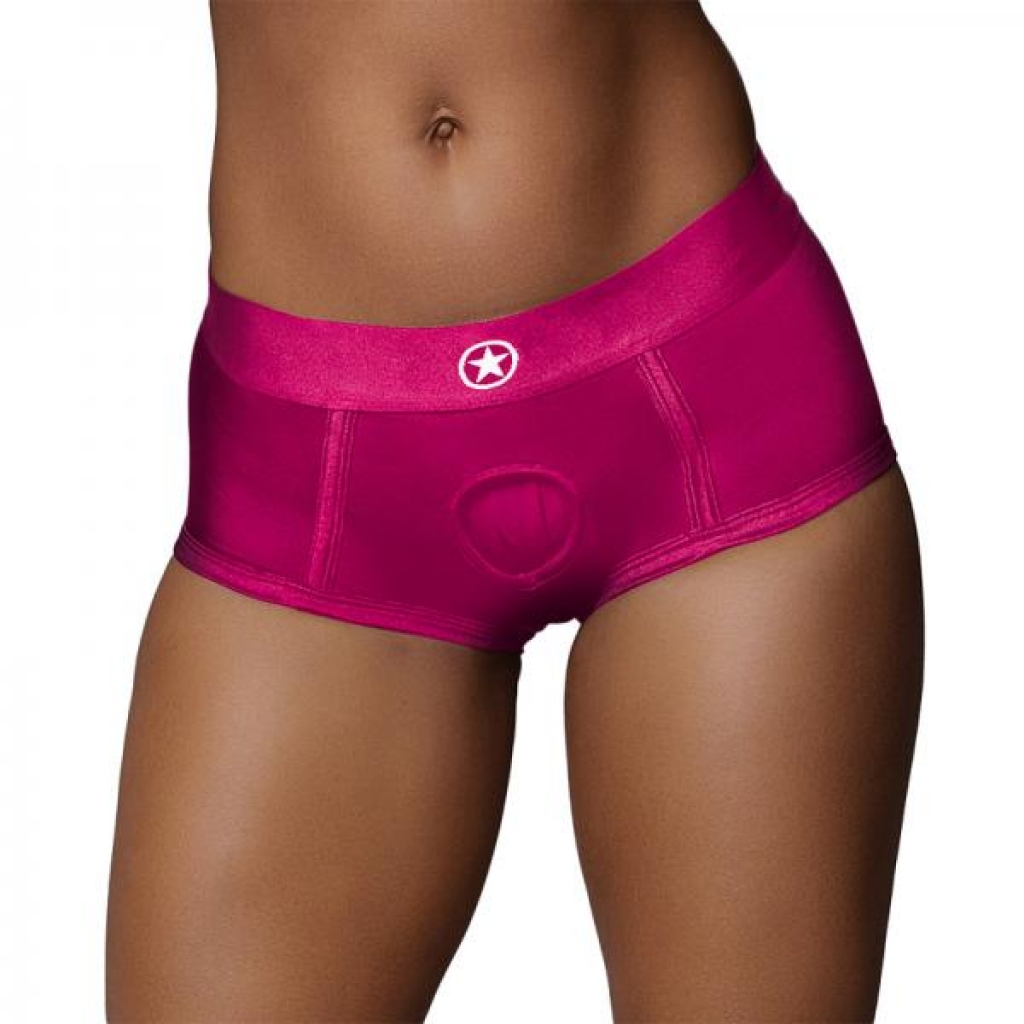 Ouch! Vibrating Strap-on Brief - Pink M/L