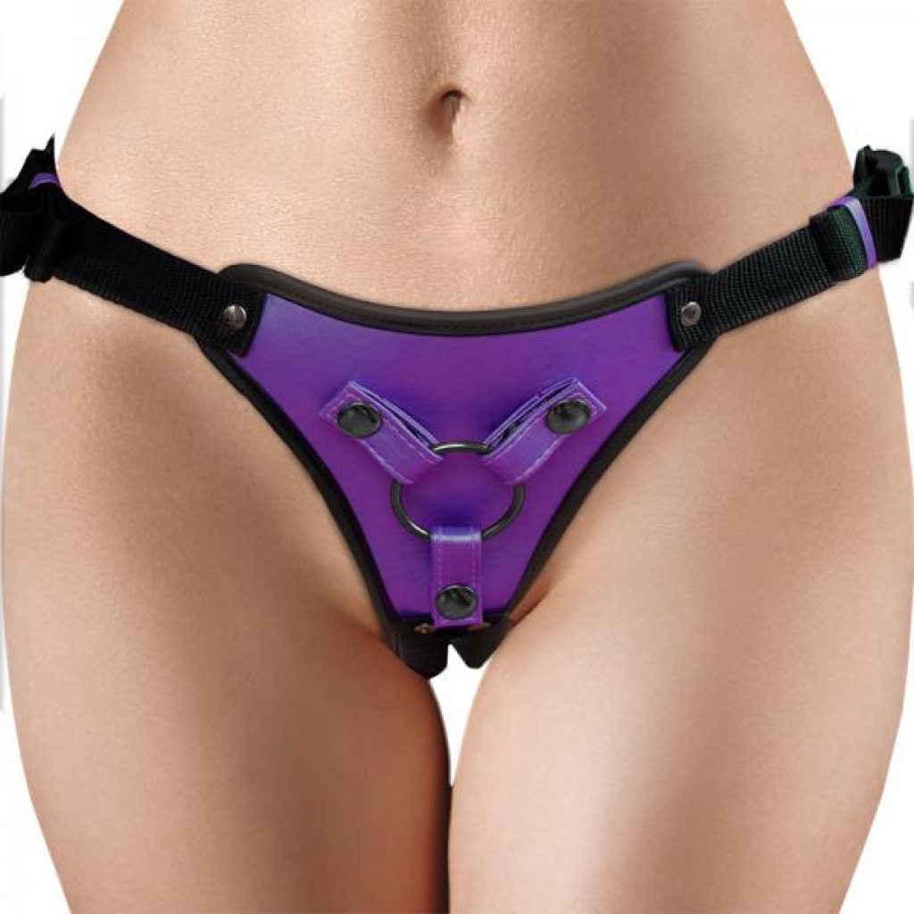 Ouch! Metallic Strap-On Harness - Metallic Purple