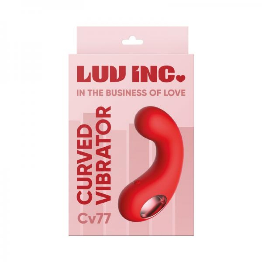 Luv Inc CV77: Curved Vibrator Red - Ergonomic Pleasure