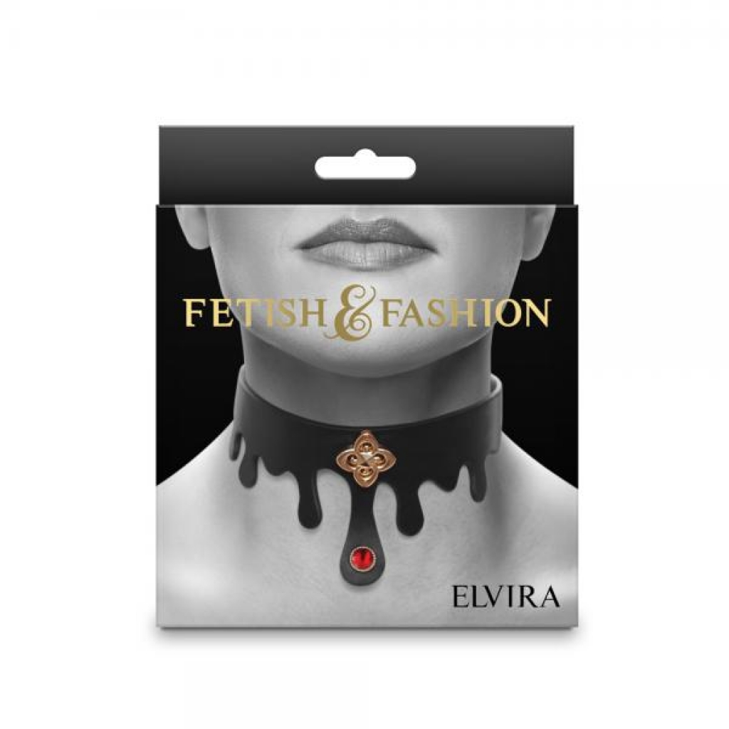 Striking Elegance: Fetish & Fashion Elvira Collar - Black