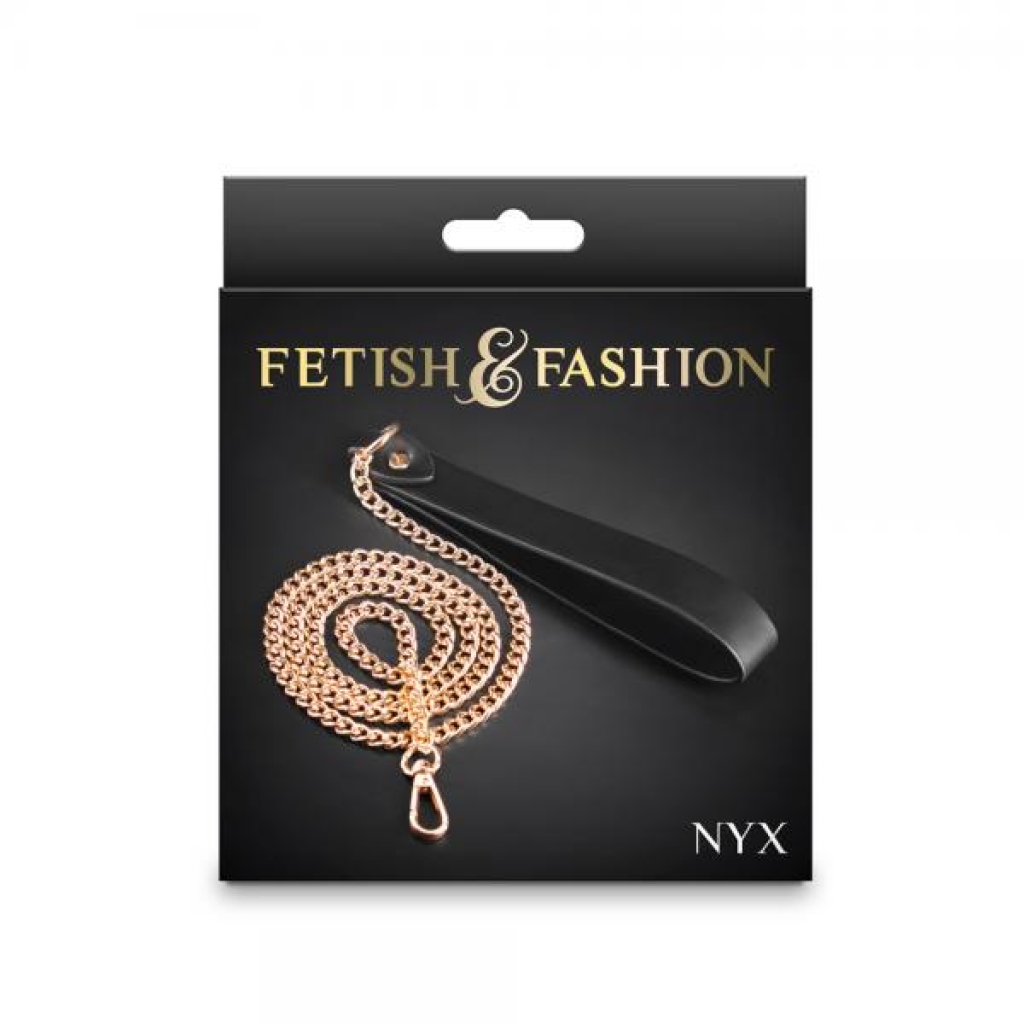 Fetish & Fashion Nyx Leash - Black/Gold