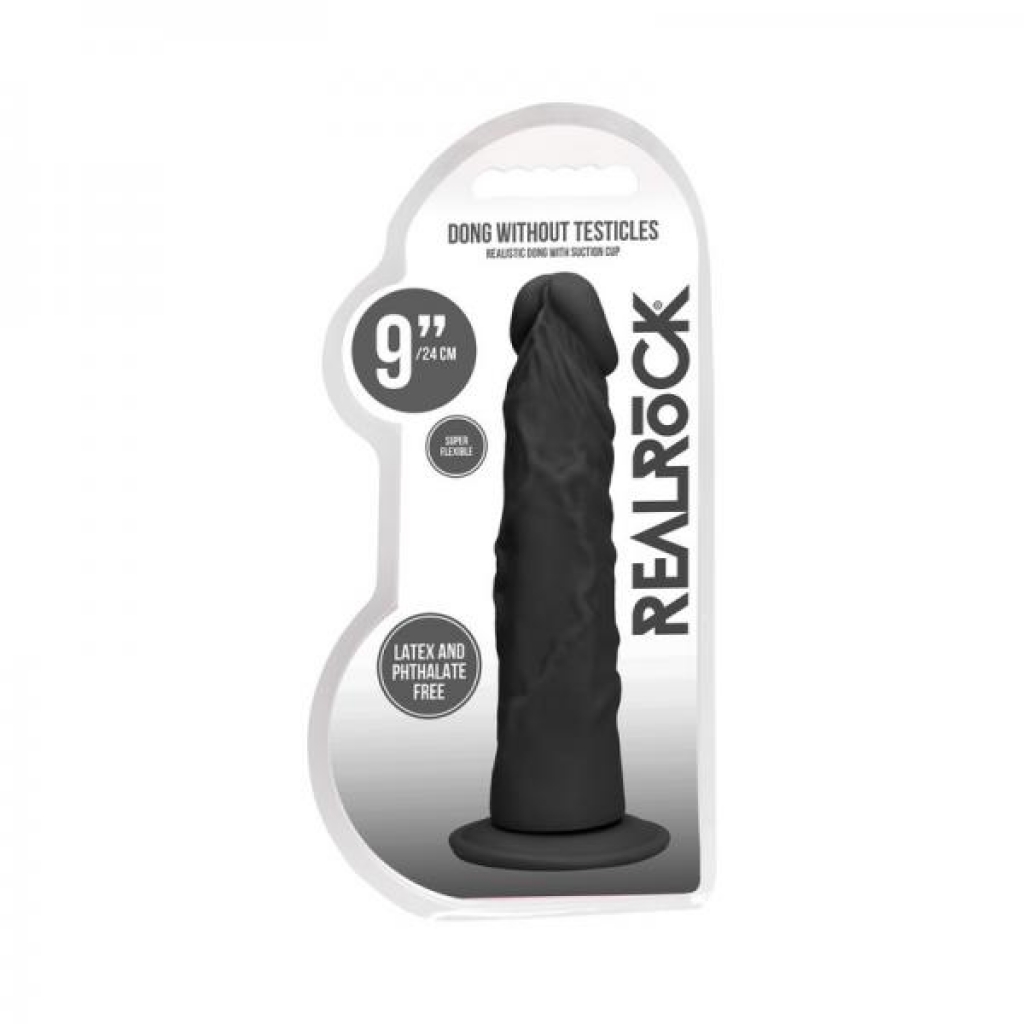 Realrock Skin 9-Inch Dildo - Black