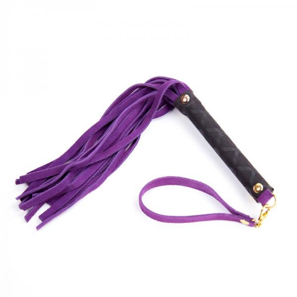 Ple'sur Mini Leather Flogger - Purple