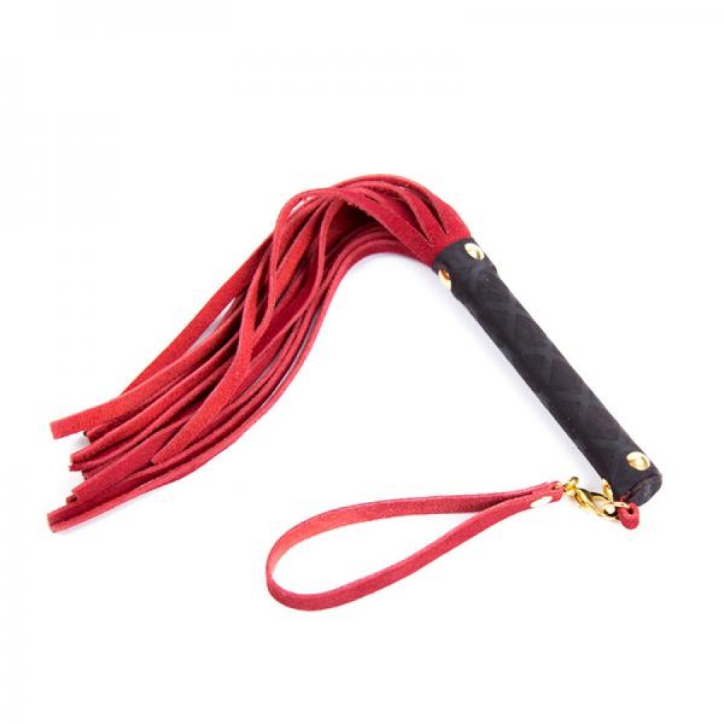 Ple'sur Mini Leather Flogger - Red