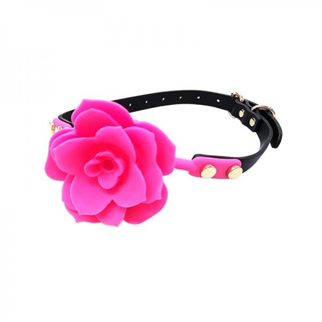 Ple'sur Flower Ball Gag - Breathable Silicone Pink