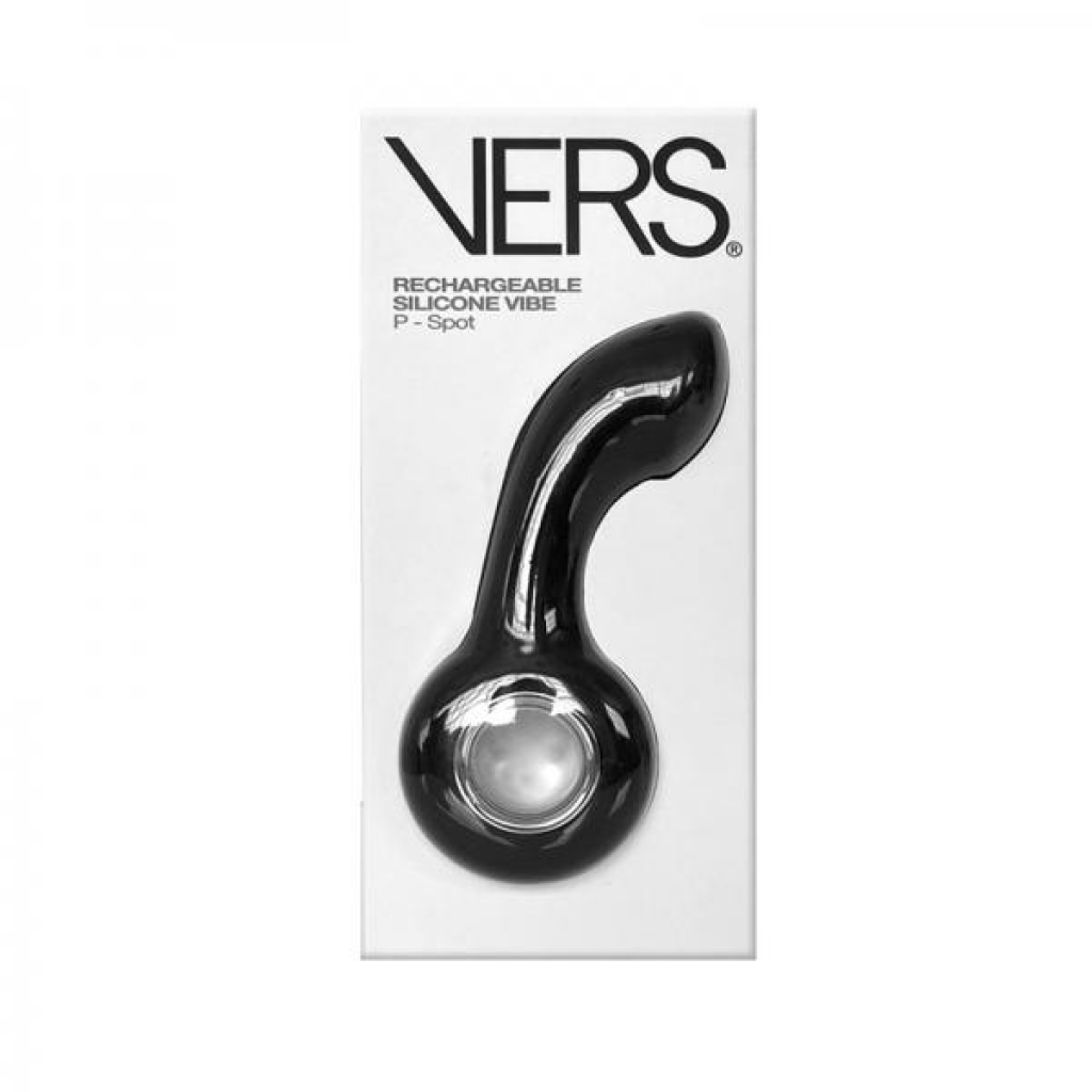 Vers Rechargeable Silicone P-spot Vibe - Black