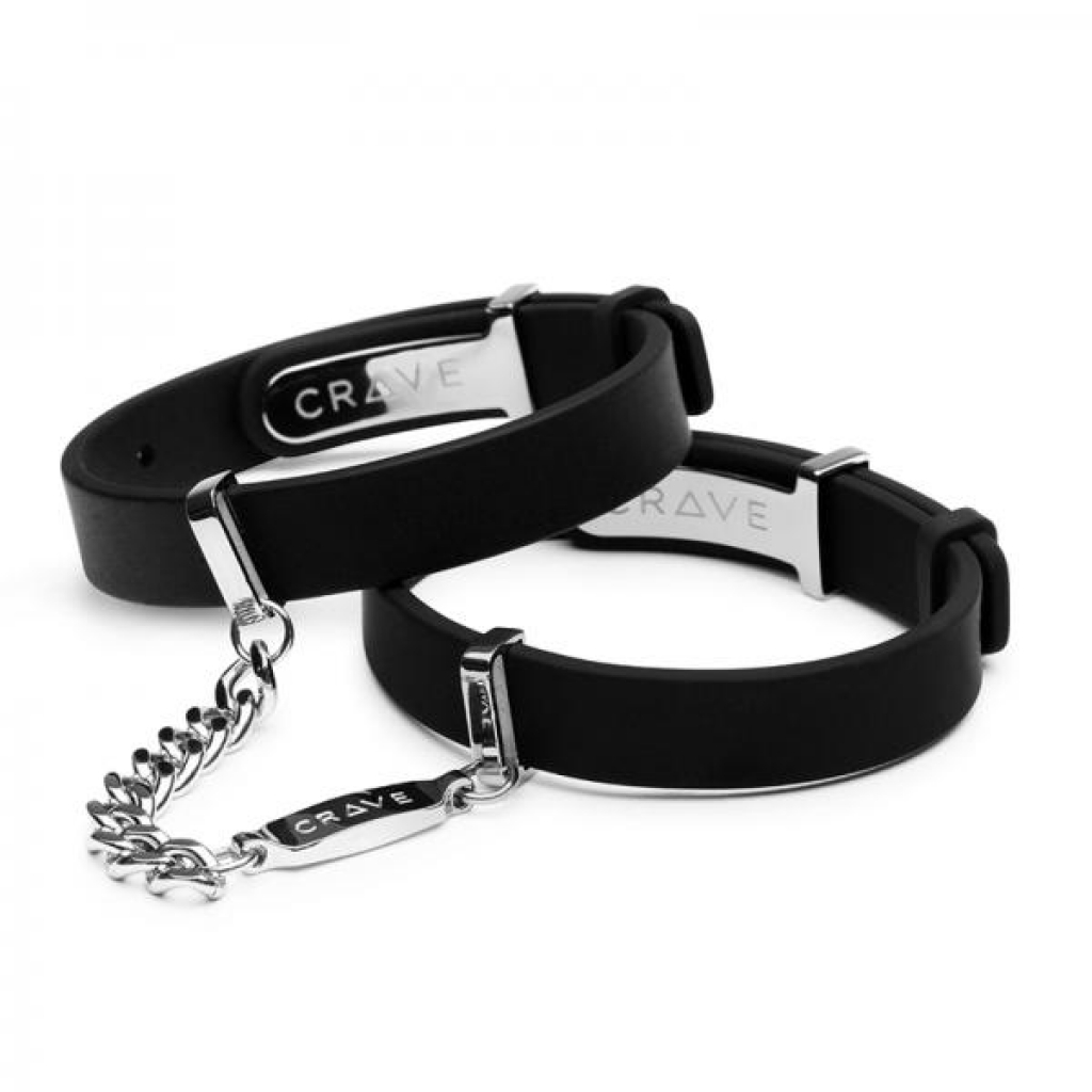 Crave ID Cuffs - Black & Silver