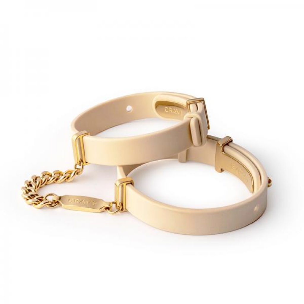 Crave ID Cuffs - Beige/24kt Gold