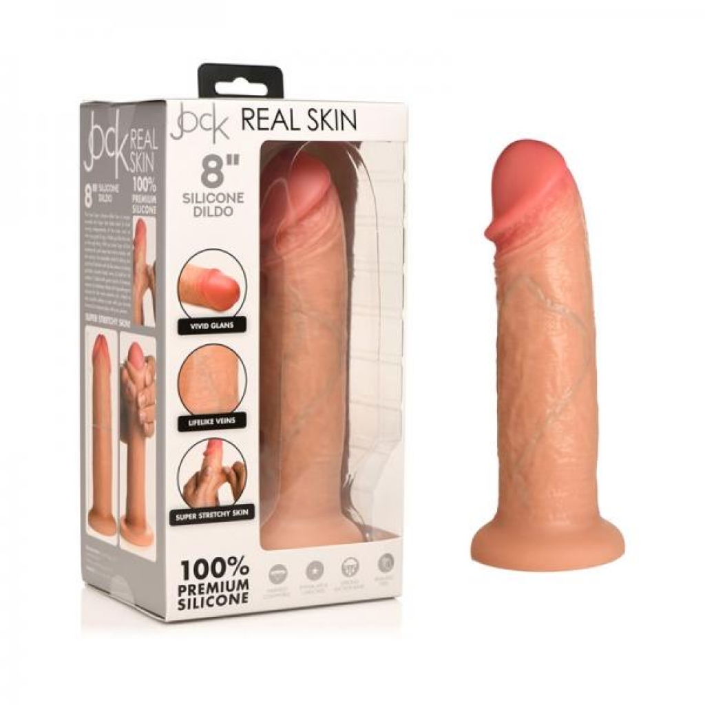 Real Skin Silicone Dildo - 8 Inch Delight