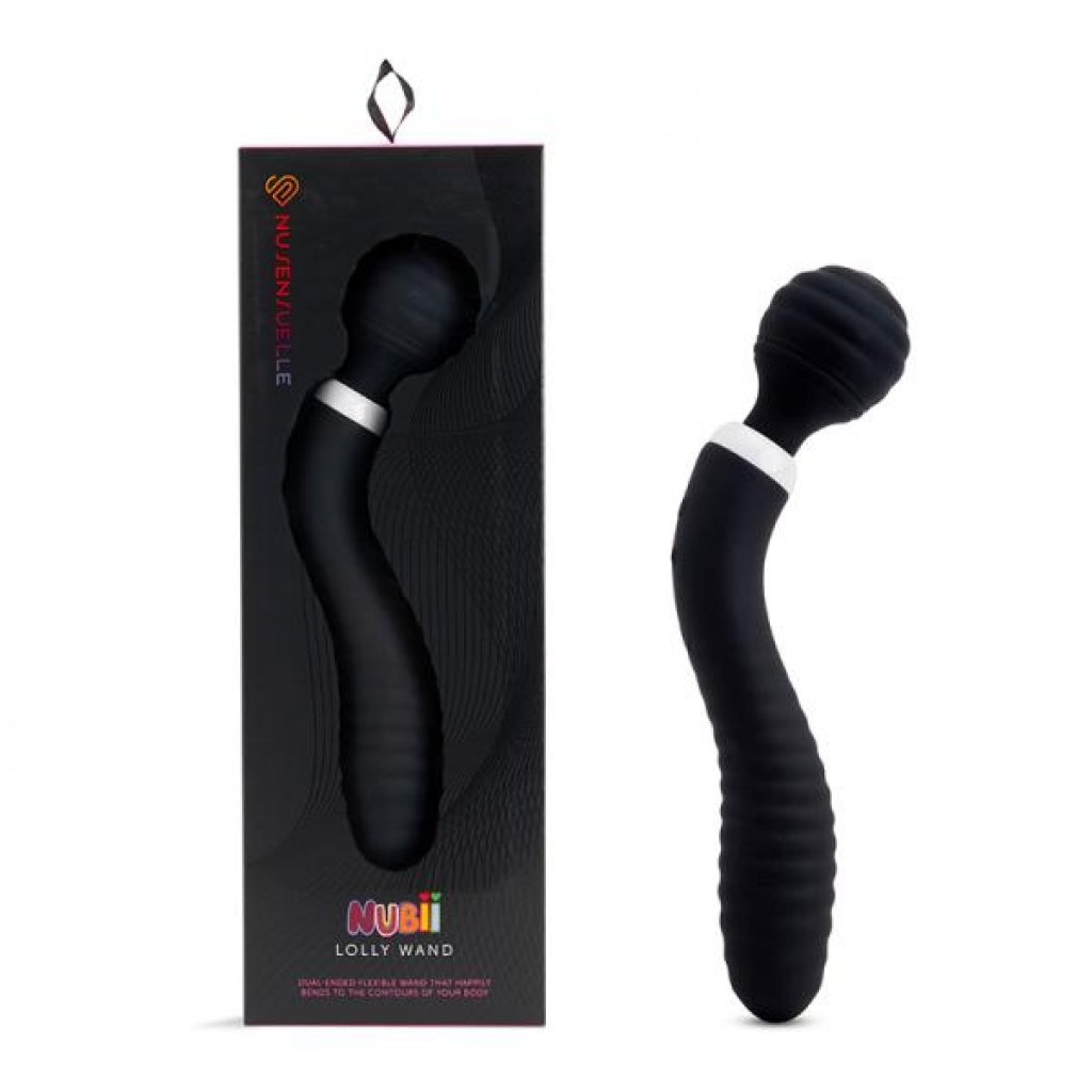 Nu Sensuelle Lolly Nubii - Double-ended Flexible Wand Black