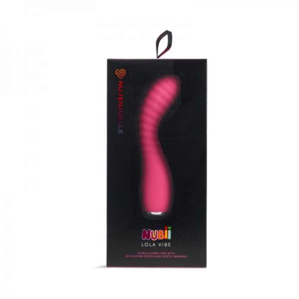 Nu Sensuelle Lola Nubii Flexible Warming Vibrator - Pink