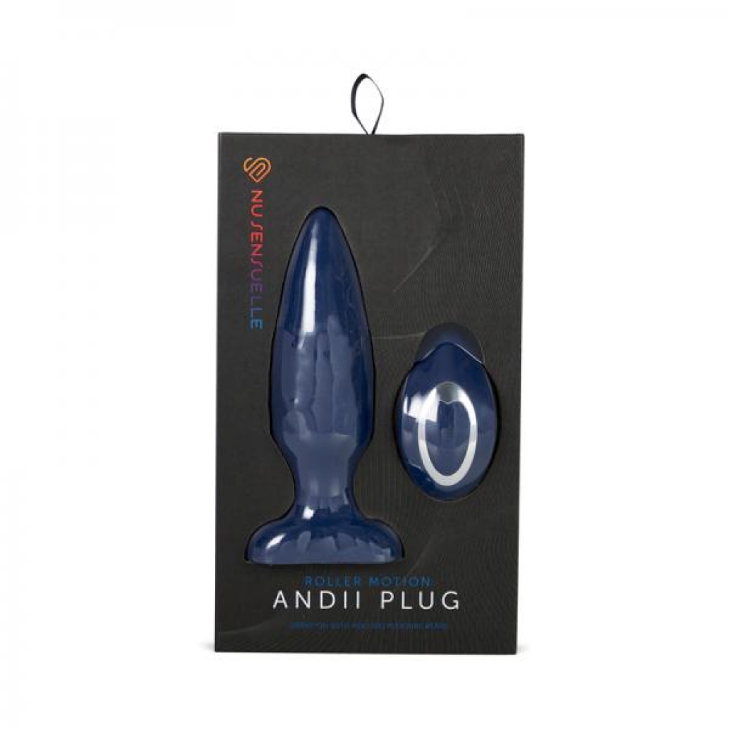 Nu Sensuelle Andii Roller Motion Plug - Navy Blue