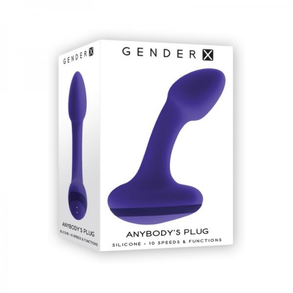 Gender X Anybody's Plug Rechargeable - Silicone Purple