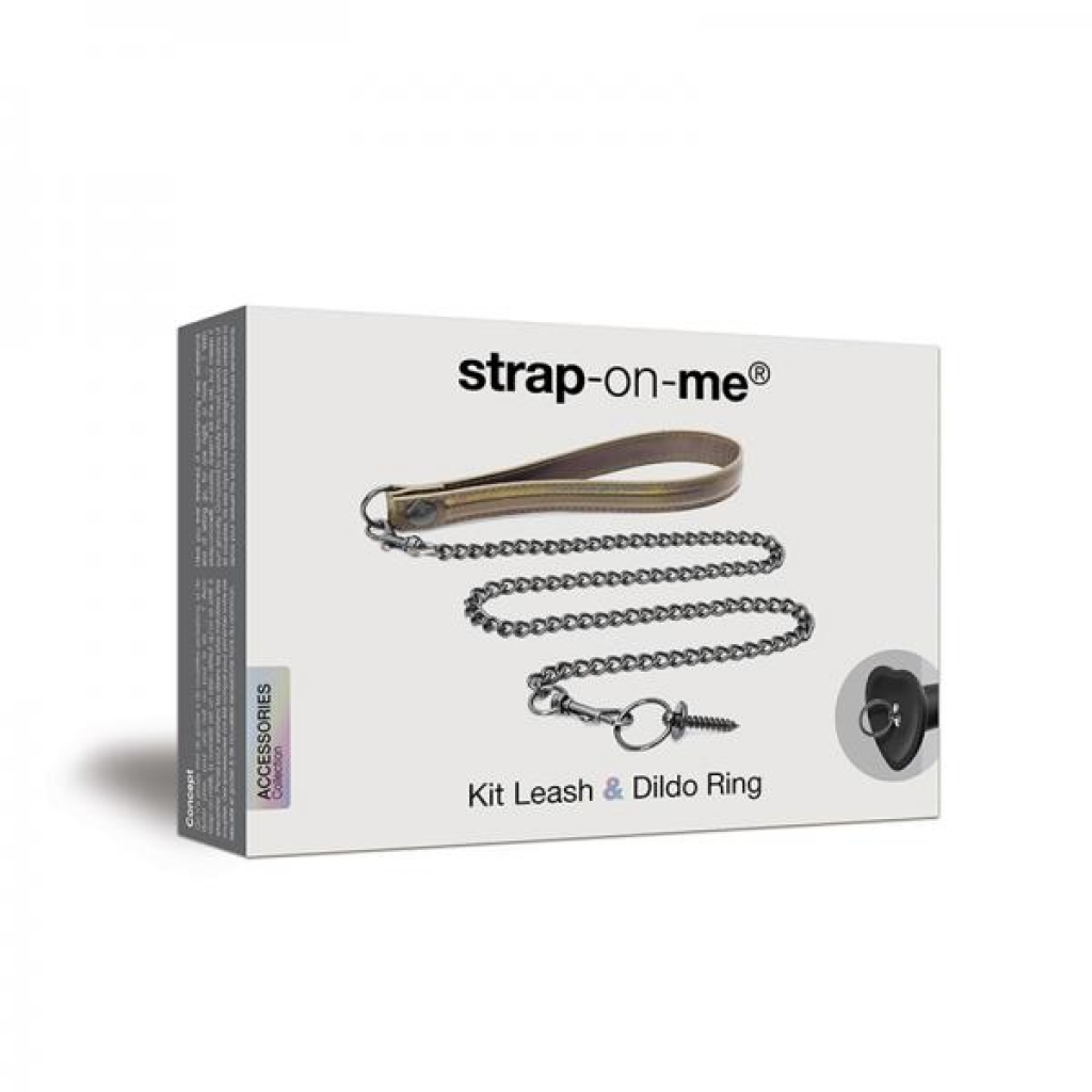 Strap-on-me Leash And Dildo Ring Kit - Silver