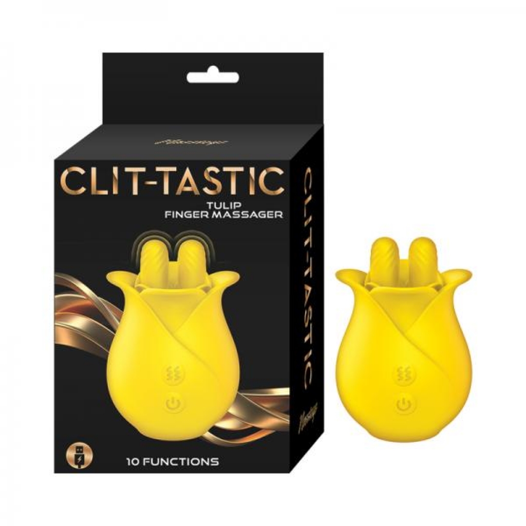 Clit-tastic Tulip Finger Massager - Yellow