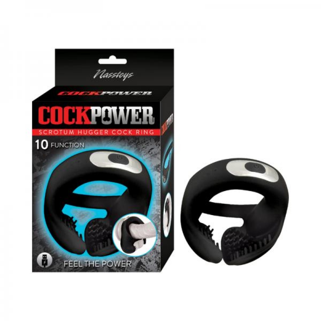 Ultimate Cock Power Scrotum Hugger Ring - Black