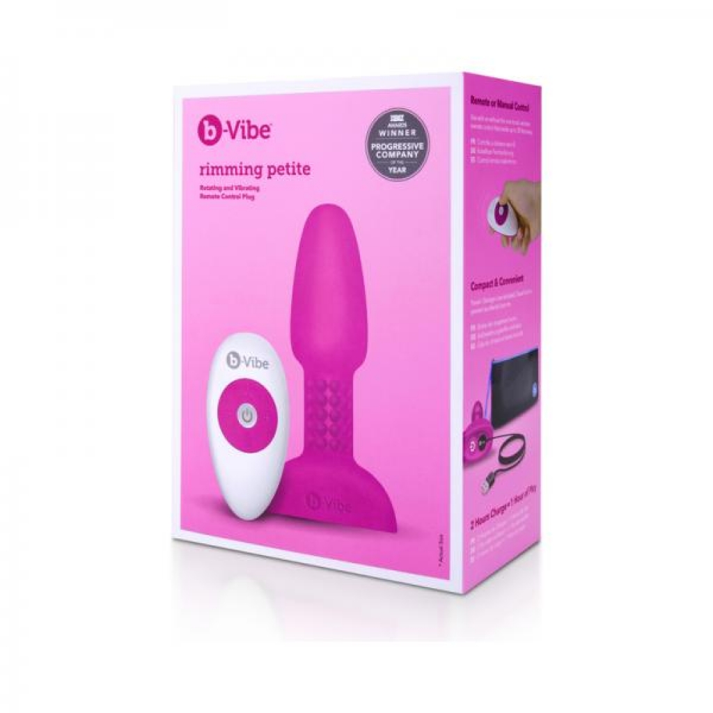 B-vibe Rimming Petite Vibrating Butt Plug - Fuchsia Pink