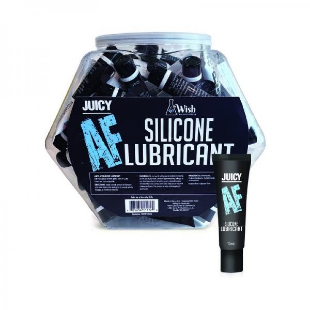 Juicy AF Silicone Lubricant - Convenient 10ml 65-Piece Fishbowl Display