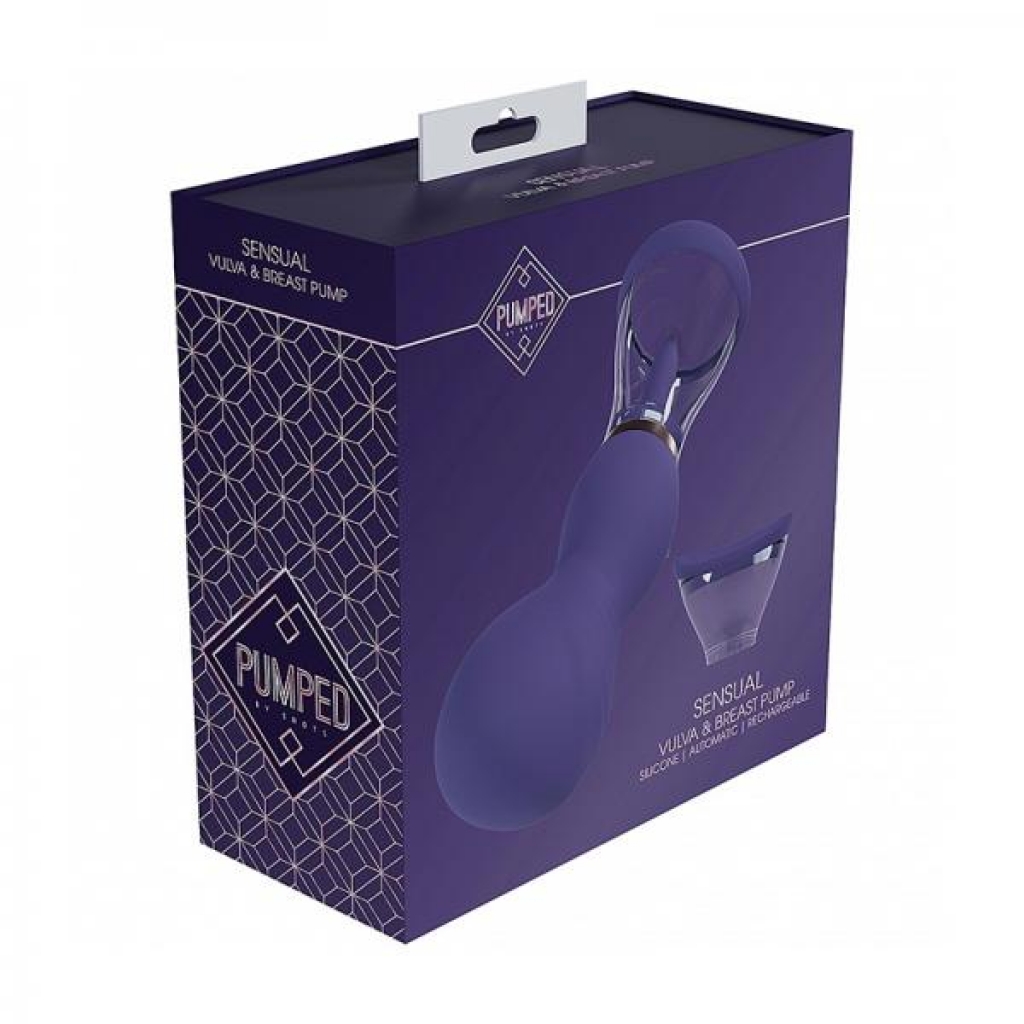 Pumped Sensual Automatic Rechargeable Vulva & Breast Pump – Purple