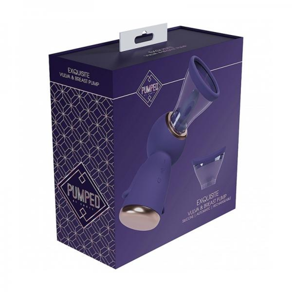 Pumped Exquisite Automatic Rechargeable Vulva & Breast Pump – Purple