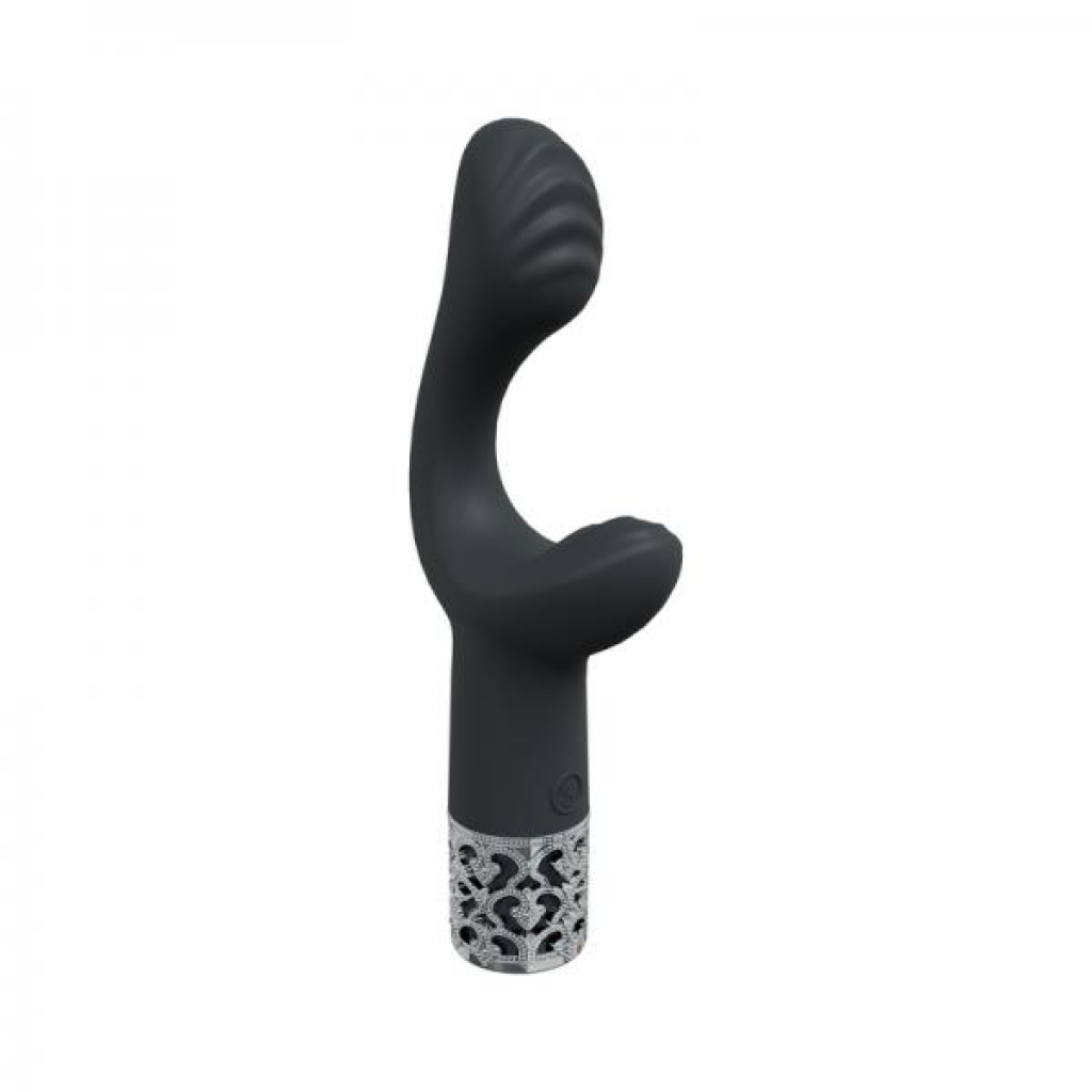 Royal Gems Majestic Silicone Rechargeable Vibrator - Black