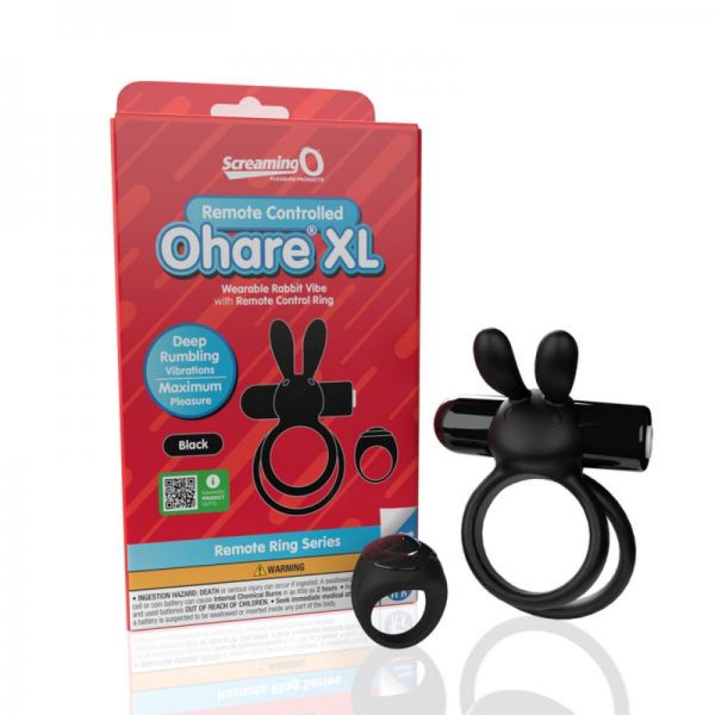 Remote Controlled Ohare XL Vibrating Ring - Black