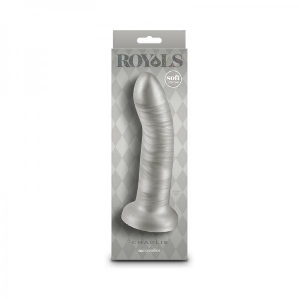 Royals Charlie 7-Inch Metallic Curved Dildo - Champagne