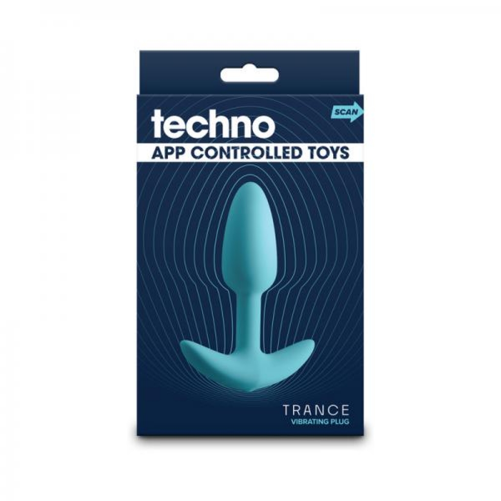 Techno Trance App-controlled Vibrating Plug - Blue