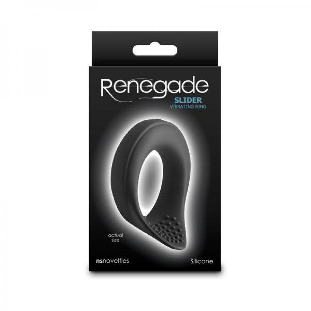 Renegade Slider Vibrating Cock Ring - Black