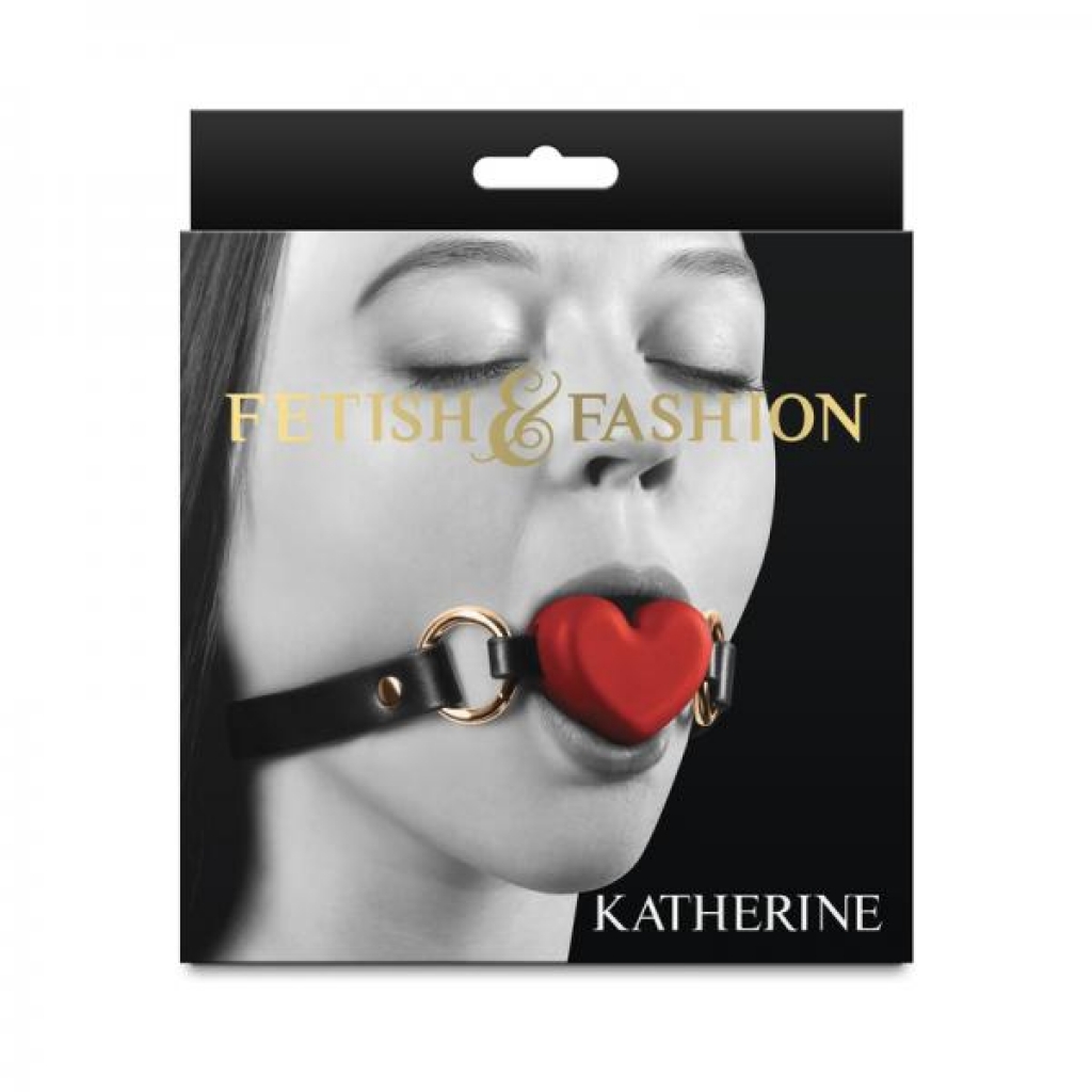 Fetish & Fashion Katherine Heart Gag - Red and Black