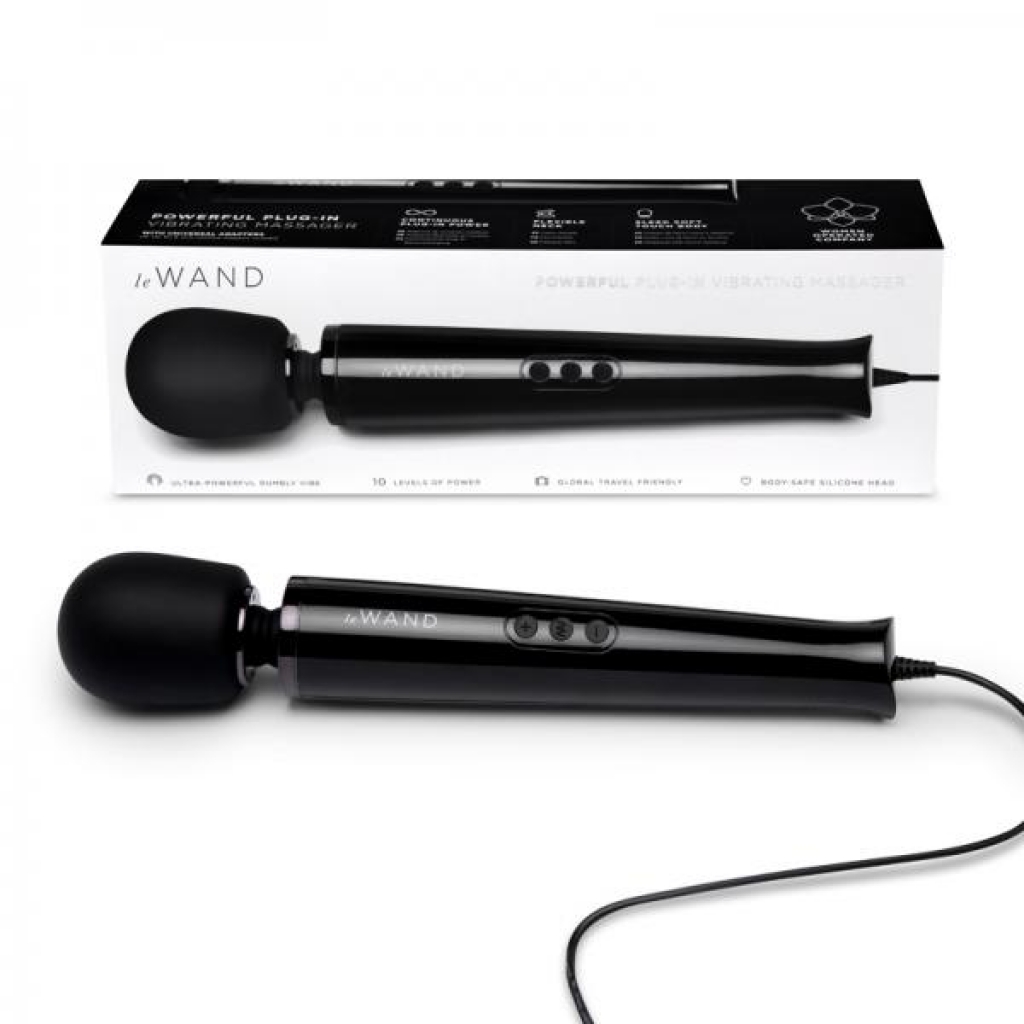 Le Wand Plug-in Vibrating Massager - Black Pearl