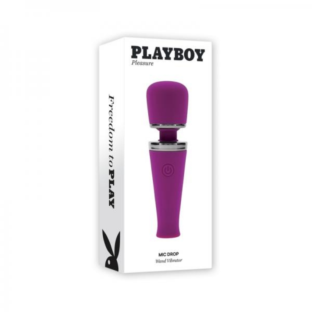 Playboy Mic Drop Wand Vibrator - Wild Aster Purple