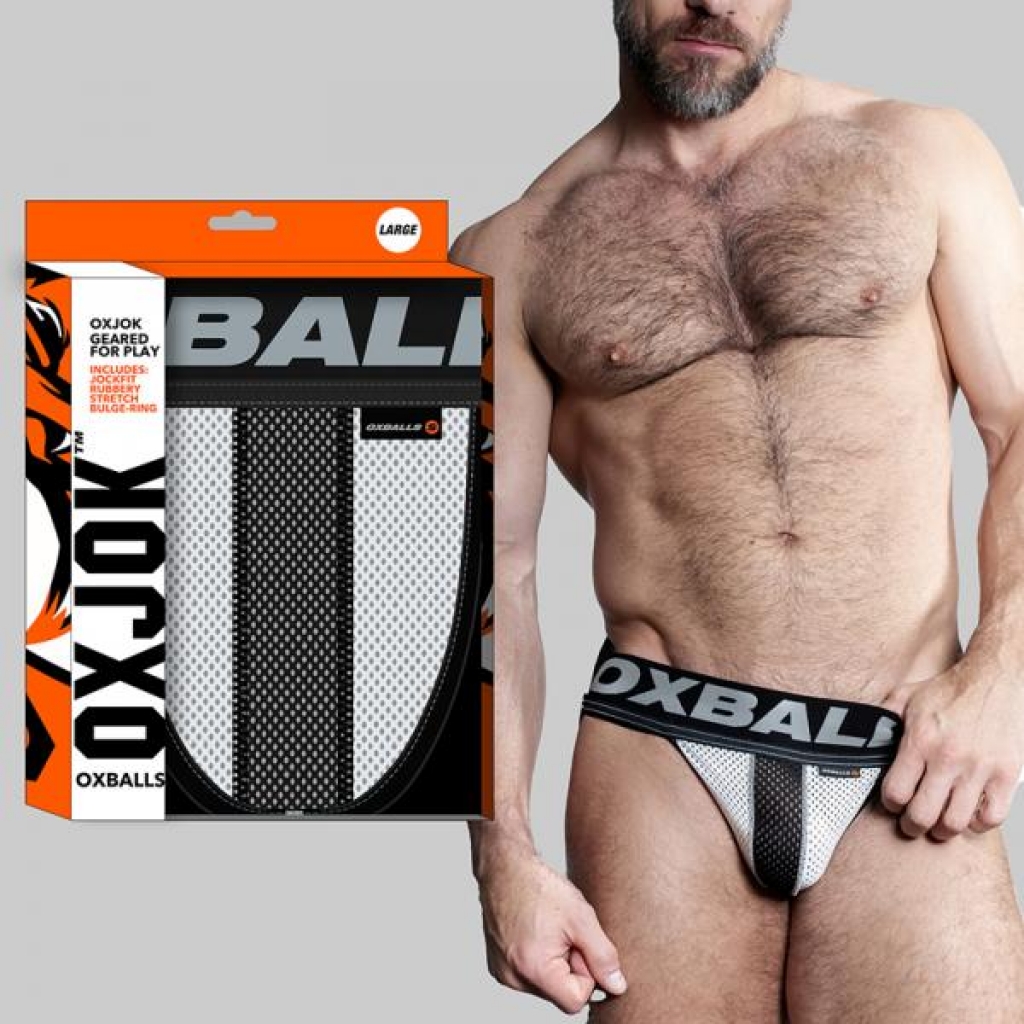 Comfortable Oxballs Airmesh Swagger Jockstrap - Ice White